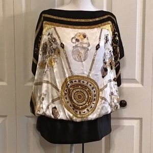 NWT Cache Scarf top with gathered waistline